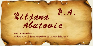Miljana Abutović vizit kartica